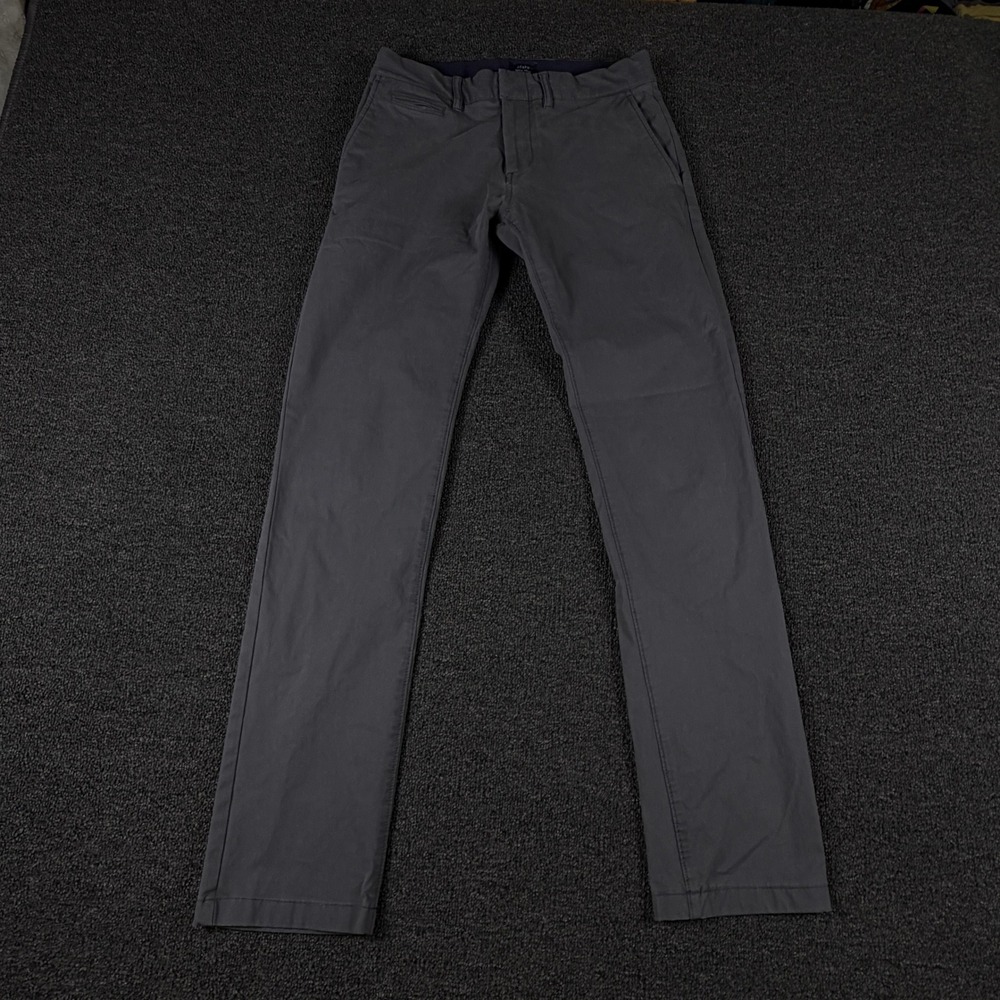 J.Crew Tech Pant Mens 28x32 484 Slim Gray Stretch AW005 EUC